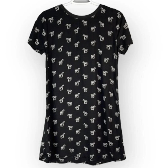 ABERCROMBIE & FITCH Zebra Print Mini Tunic Dress Black White Preppy Summer S - Picture 2 of 10